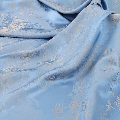 Two-Tone Jacquard Satin Fabric: 59"W Digital Print Gambiered Canton Gauze