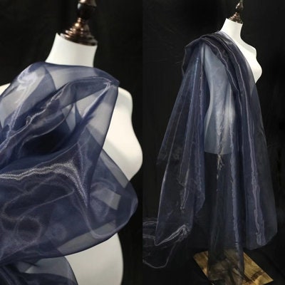Tissu organza en fil cristal : maille légère, robe Hanfu, confection de poupées (59"L)