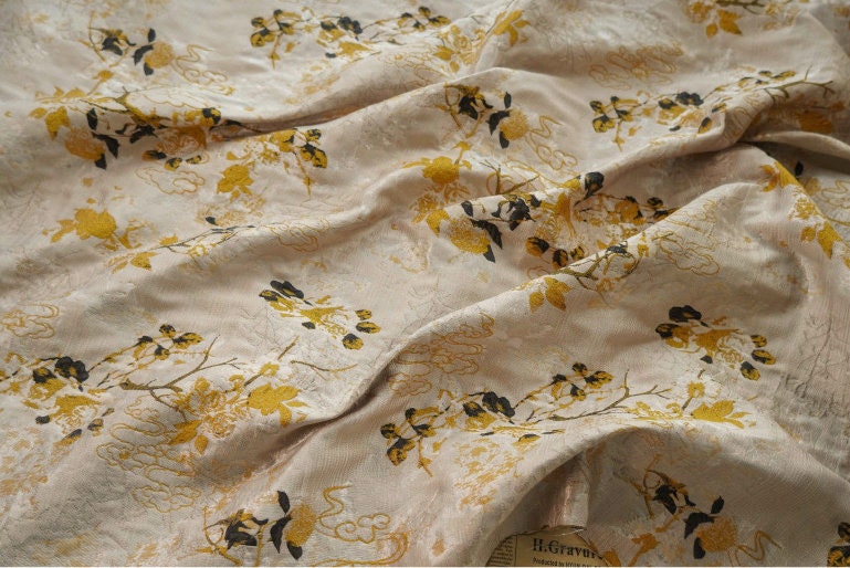 Cloud Jacquard Fabric: 3D Relief Polyester Nylon Blend, 55" Wide