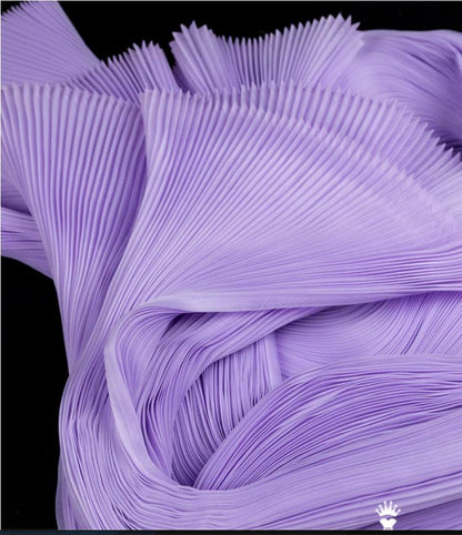 Tissu mousseline plissé : texture pressée à la main, largeur 142 cm, 9 couleurs