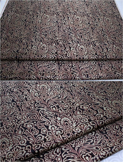 Red Phoenix Tail Brocade Fabric: Chinese Cheongsam Cushion Damask (29.5"W)