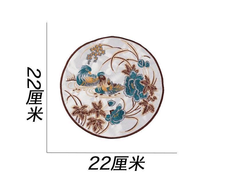 Embroidered Floral Patch: Round Ethnic Style Clothing Decor