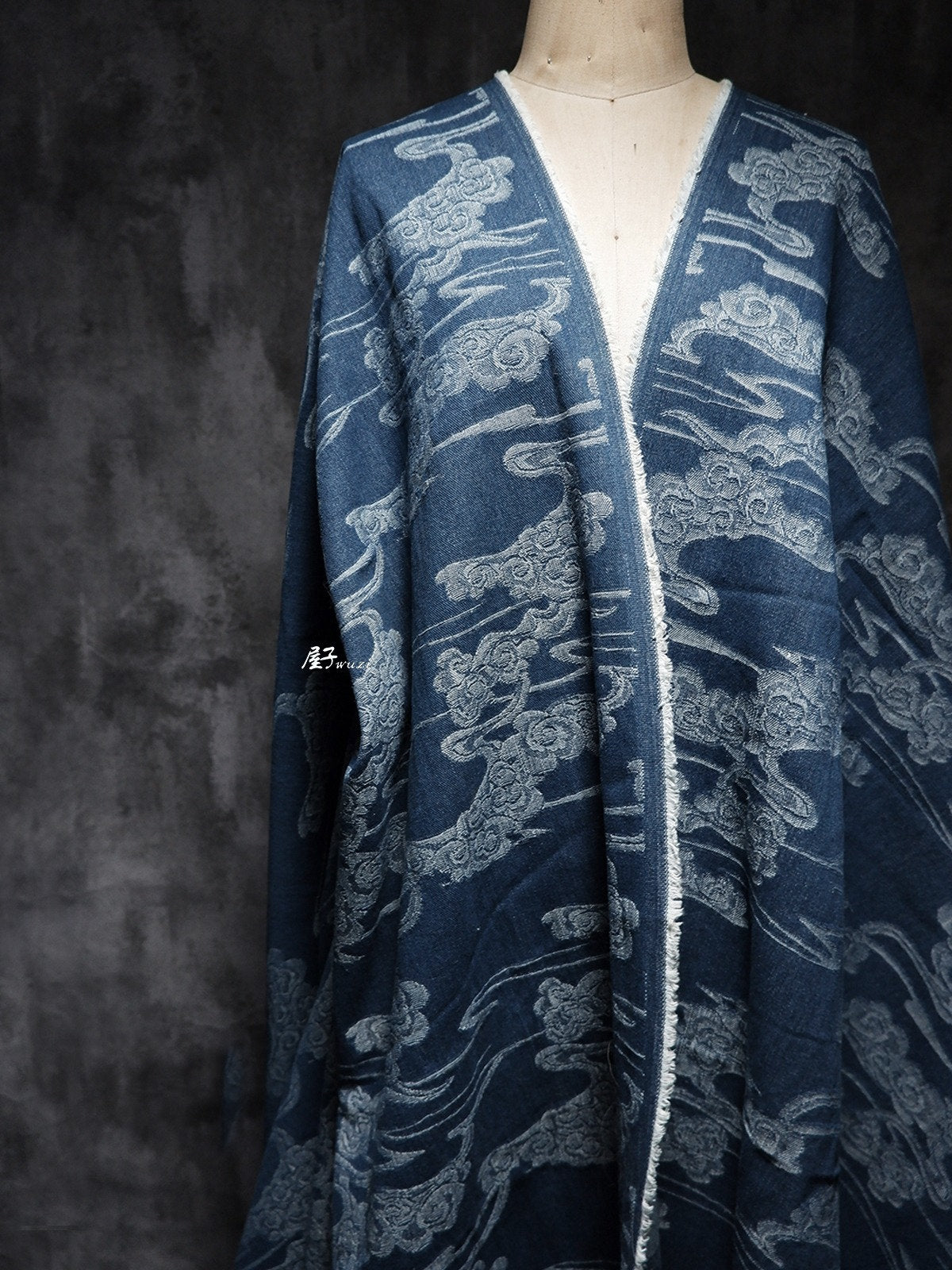 Jacquard Denim Fabric: 3D Woven Cotton, Upholstery & Sewing (65")