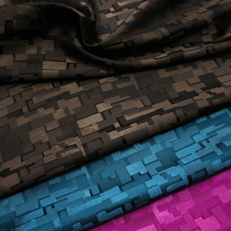 Handmade Silk Brocade Fabric: Fret Pattern Cheongsam Qipao Material