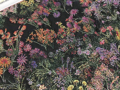Tissu jacquard à motif floral : texture peinture à l’huile 3D, largeur 140 cm (55 po), vendu au mètre