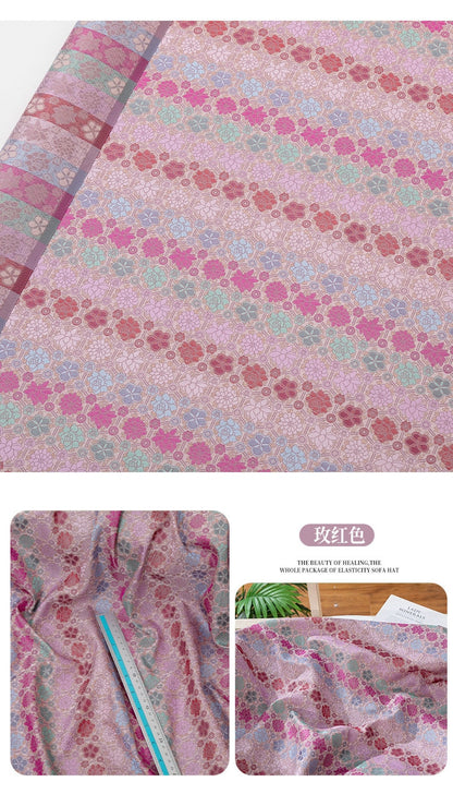 Tissu Nishijin Ori : Jacquard tortue, tissu d’ameublement japonais pour mariages (59 pouces de large, au mètre)