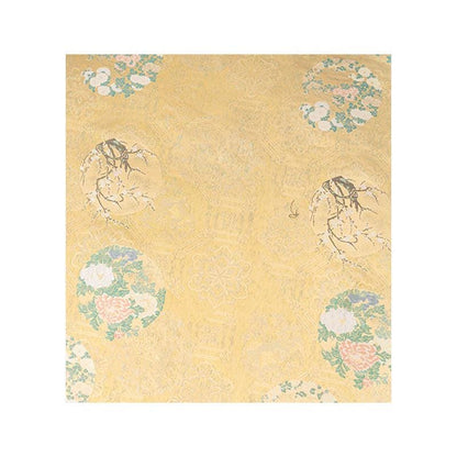 Tissu brocart japonais Nishijin : satin jacquard floral (59 pouces de large)