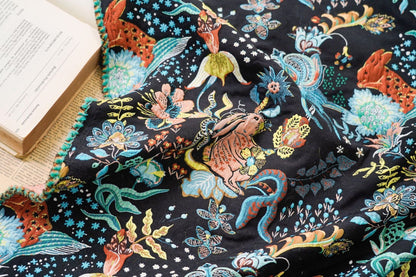 Gold Thread Jacquard Fabric: 3D Floral Upholstery, Quilting - 50"W