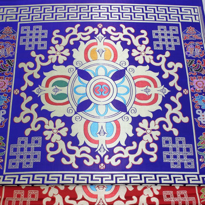 Tissu pour vajra tibétain : mélange de soie et de rayonne, matériau pour coussin de méditation