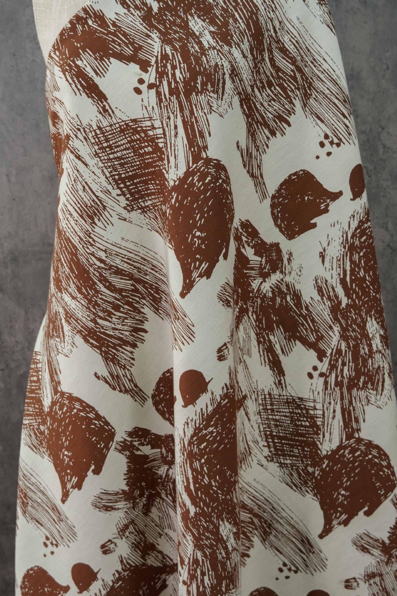 Hedgehog Fabric ��� Hand-Painted Style, Upholstery & Quilti" Wide