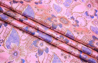 Moonflower Silk Brocade Fabric: Chinese Upholstery & Sewing - By The Meter
