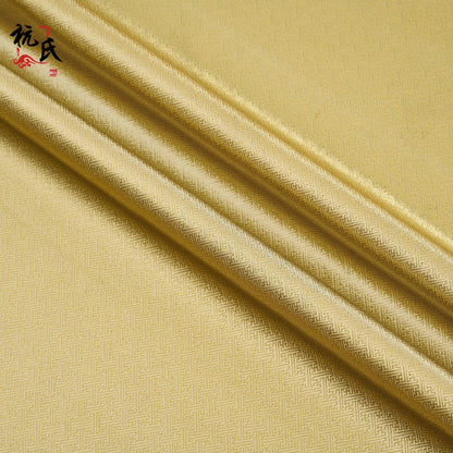 Nishijin Ori Fabric: Japanese Wedding Brocade with Small Grid Jacquard (29.5"W)