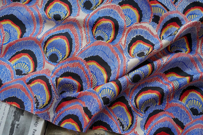Tissu Plume de Paon : mélange de rayonne teint en fil, 150 cm de large – au mètre