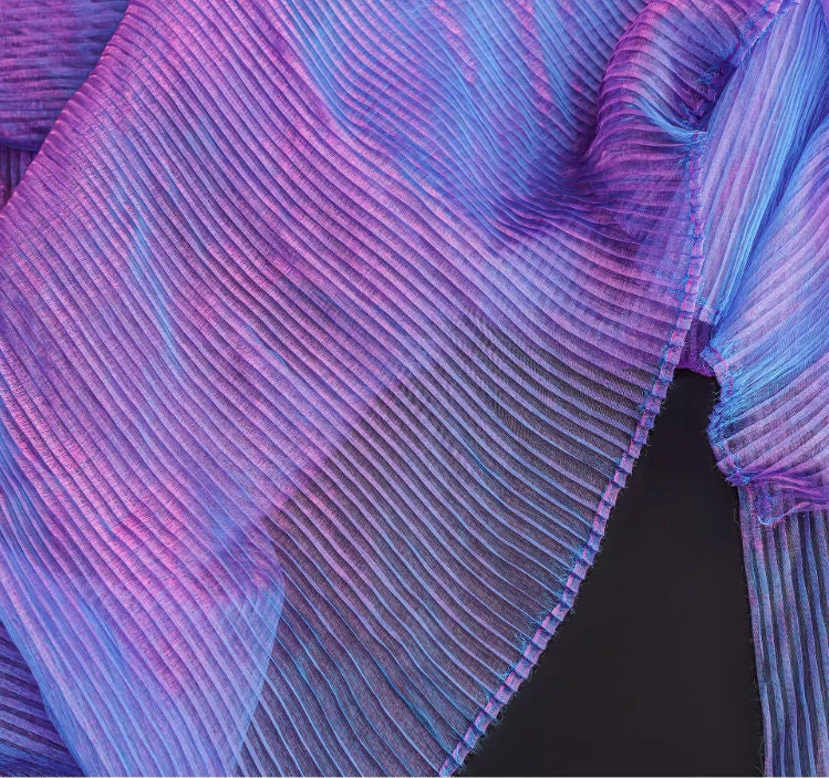 Reflective Organza Fabric: Mermaid Water Texture, 57" Wide