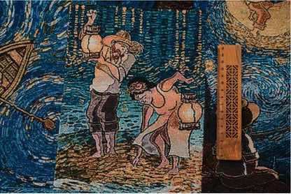 Van Gogh Jacquard Fabric: Thick Slub Upholstery & Drapery (59"W By 1 Meter)