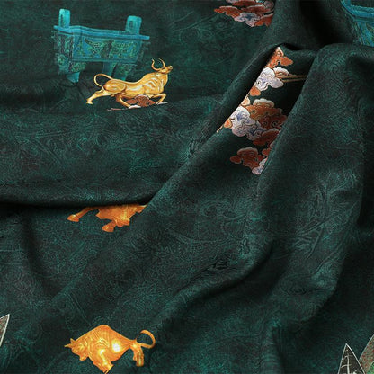 Tea Silk Satin Fabric: Antique Style Upholstery, Costume, & Drapery (59"W)