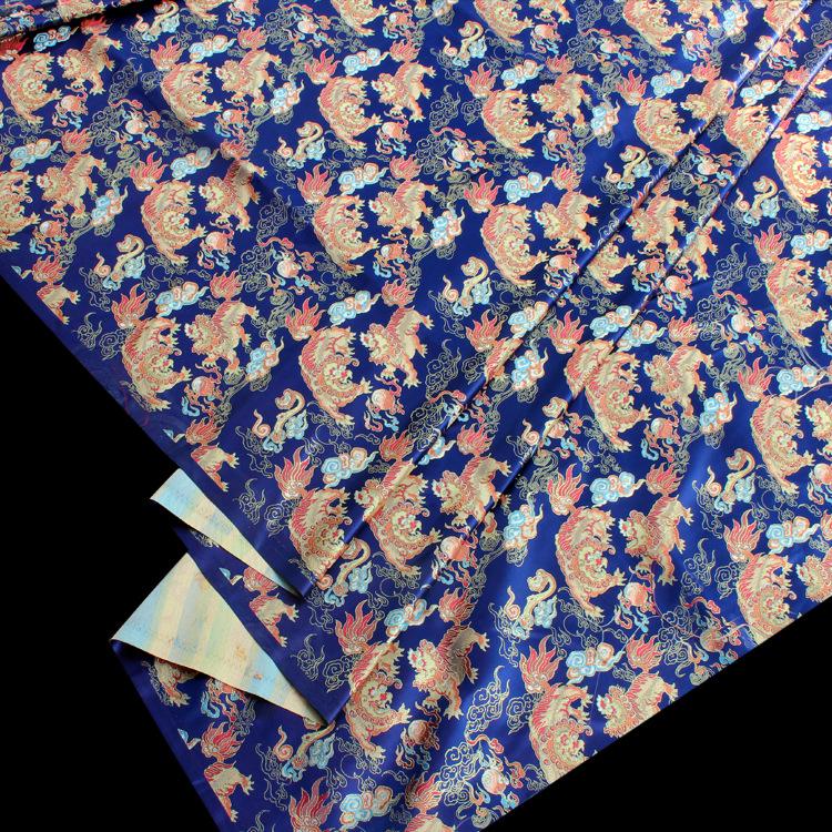 Lion Jacquard Brocade Fabric: Gold Threaded Apparel & Home Decor, 58"W