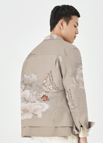 Tissu jacquard papillon : 145 cm de large, polyester, matériau de couture