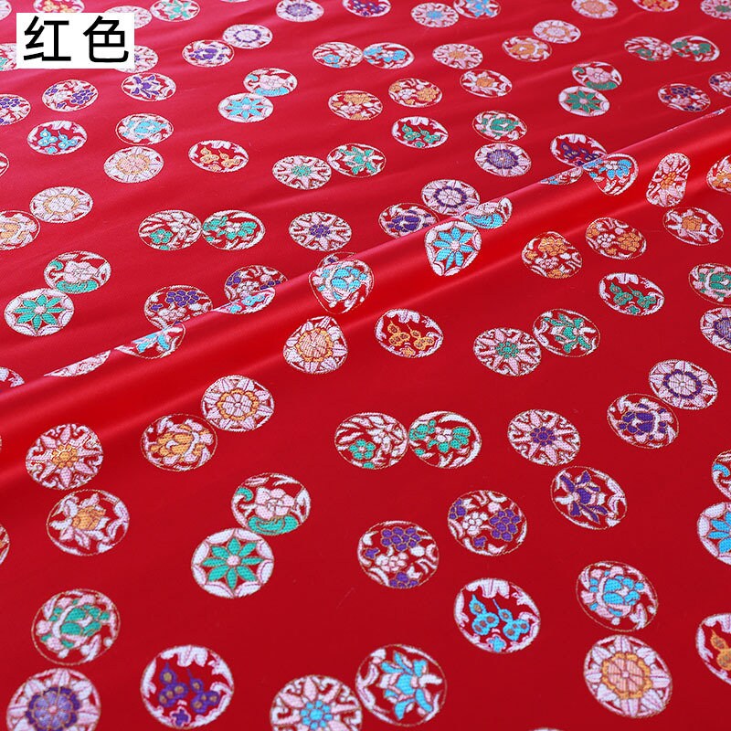 Floral Silk Brocade Fabric: 57"W Rayon Damask, Sewing Material