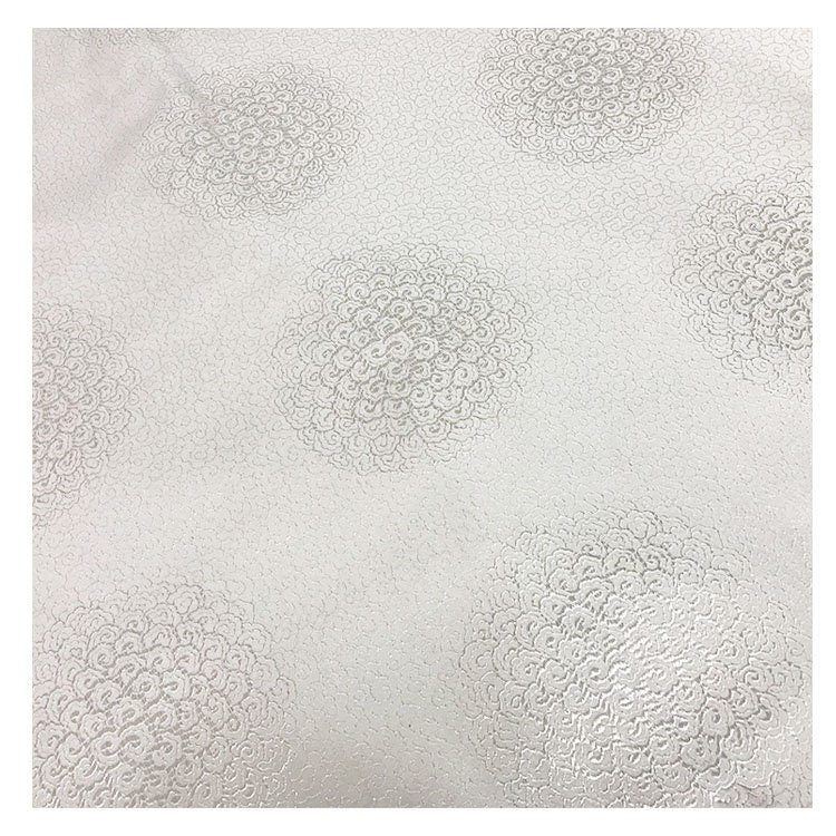 White Silk Brocade Fabric: Metallic Traditional Pattern, Upholstery & Sewing, By The Meter