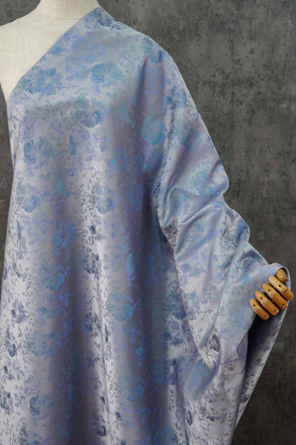 Bamboo Leaf Floral Brocade Fabric ��� Watercolor Jacqua" Wide