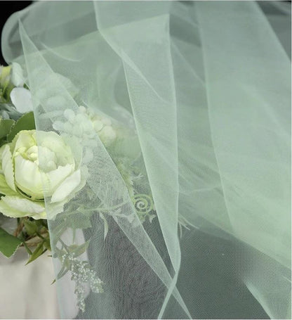 Green Sheer Gauze Mesh Fabric ��� Wedding & Party Decor, Drapi")