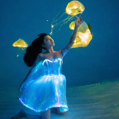 Fiber Optic Luminous Fabric: 70"W Glow-in-the-Dark Apparel, Prom & Wedding Decor - By The Meter