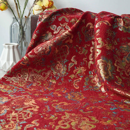 Floral Chenille Brocade Fabric | 55" Wide Chinese Jacquard