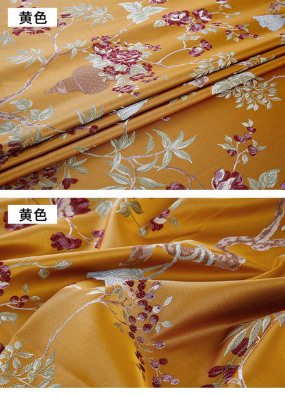 Tissu jacquard brocart oriental : damas style palais, 145 cm de large