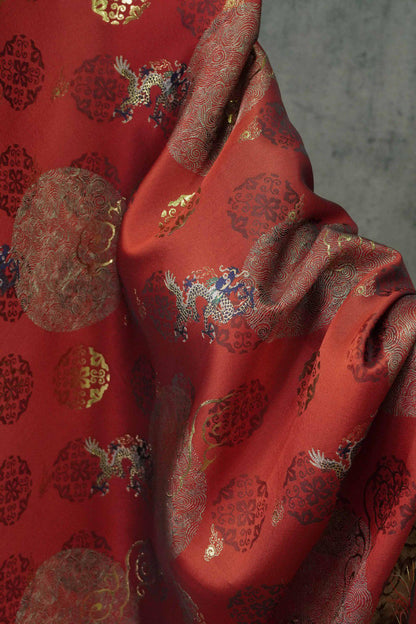 Dragon Silk Brocade Fabric: Emperor Robe Cheongsam Sewing Material
