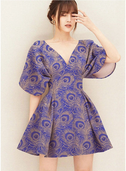 Peacock Tail Jacquard Fabric: 59" Wide Polyester Costume & Decor