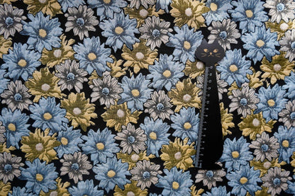 Tissu jacquard à motif floral : mélange de rayonne style vintage (160 cm de large)