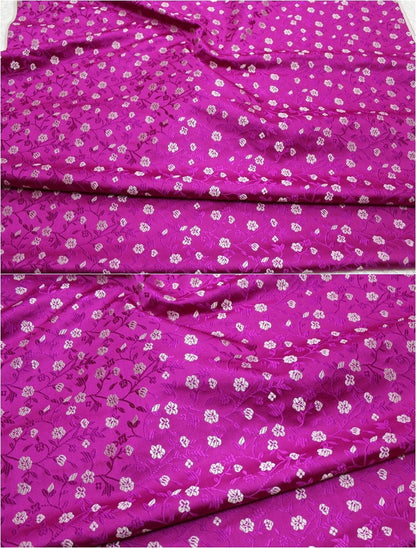 Floral Brocade Fabric: Chinese Style Silk Rayon Blend, 29.5" Wide