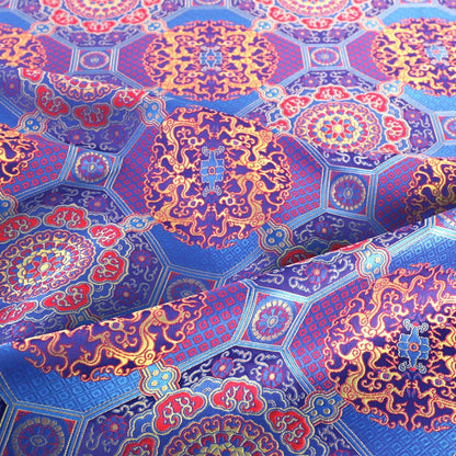 Auspicious Baoxiang Flower Brocade Fabric - Tibetan Robes & Shrines (59"W)