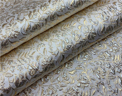 Metallic Paisley Brocade Fabric: Chinese Jacquard, 57" Wide