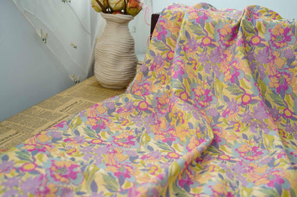 Floral Jacquard Fabric: 3D Texture Upholstery, Costume, Decor - 57"W