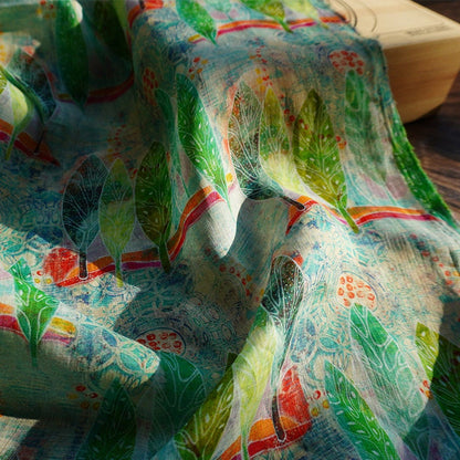 Ramie Fabric: African Tropical Print, Soft Home Textile