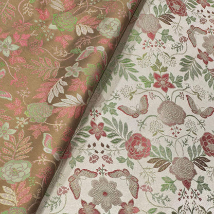 150cm Wide Butterfly Floral Song Brocade Jacquard Fabric ��� Traditional Chinese Silk-Style T
