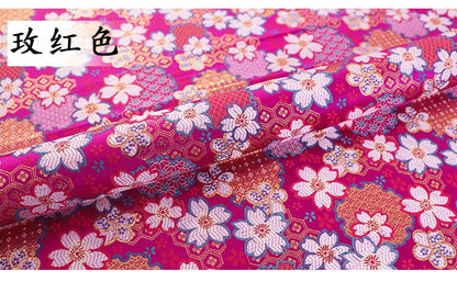 Cherry Blossom Jacquard Brocade Fabric: Japanese Silk Rayon Blend (29.5" Width)