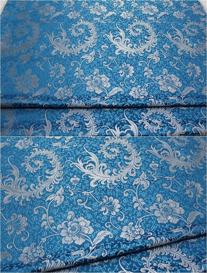 Chinese Silk brocade woven damask fabric cheongsam cushion Phoenix tail pattern