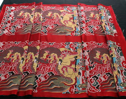 Tibetan Kirin Fabric: Silk Rayon Blend, Dharma Pad Upholstery
