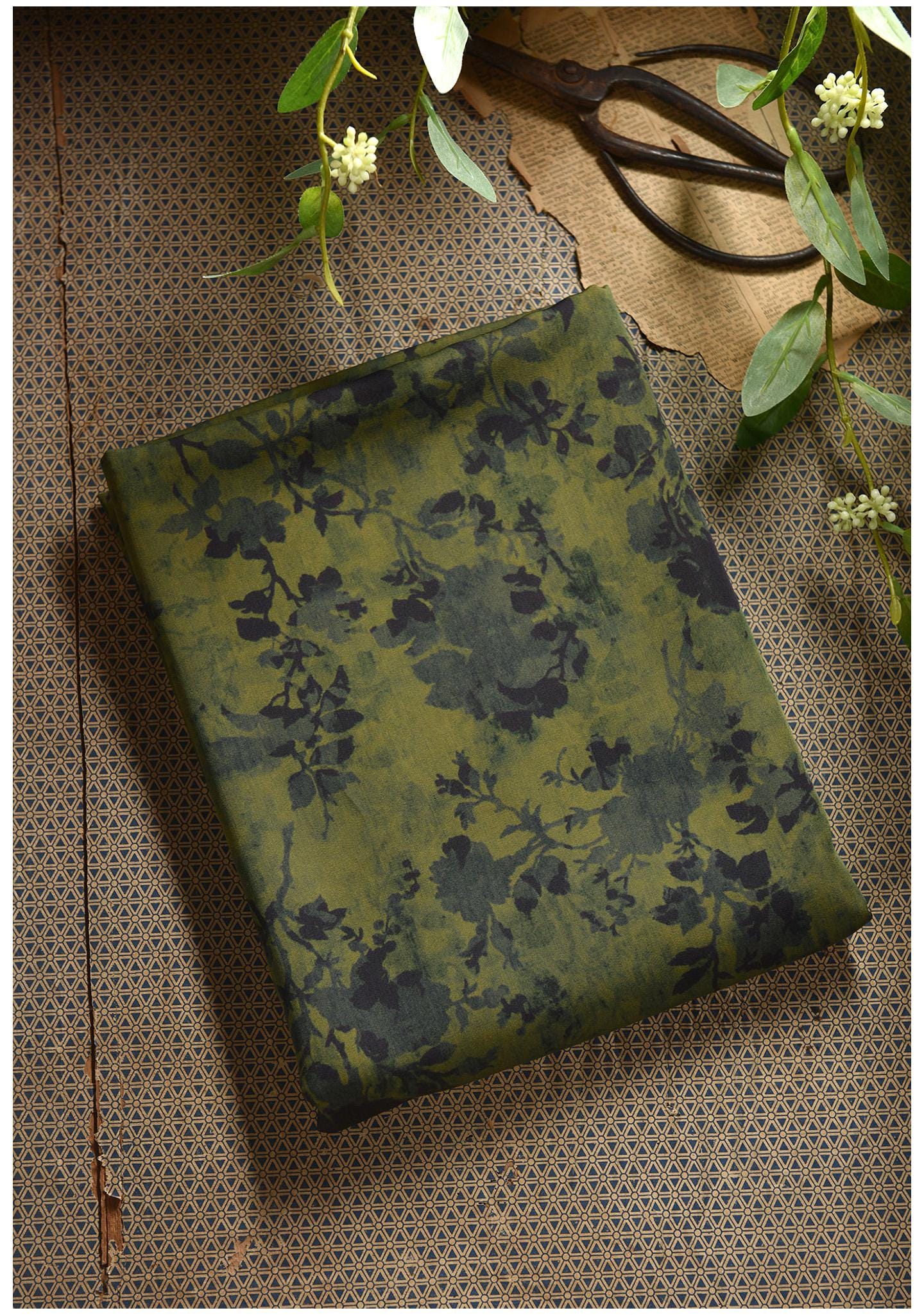 Imperial Green Cotton Sateen Fabric: 55" Wide, Drapery & Upholstery