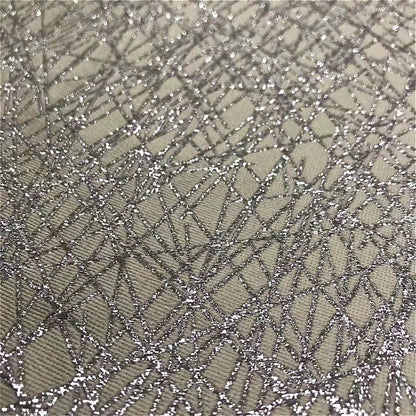 Tissu jacquard à fil argenté : ameublement et matelassage haut de gamme, 145 cm de large