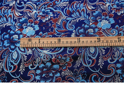 Tissu brocart de soie à motif de phénix : tissu pour cheongsam de 114 cm de large