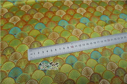 Japanese Shell Kinran Brocade Fabric: Silk Rayon Blend, 29.5�ï