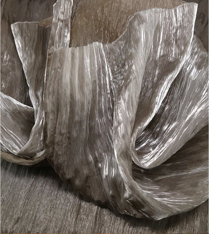 Glitter Organza Fabric: Hand-Ruffled Textured Apparel, 48" Width