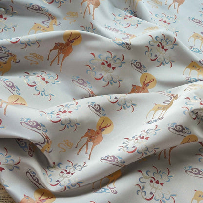 Gold Thread Jacquard Fabric: Chinese Style Rayon, 59" Wide