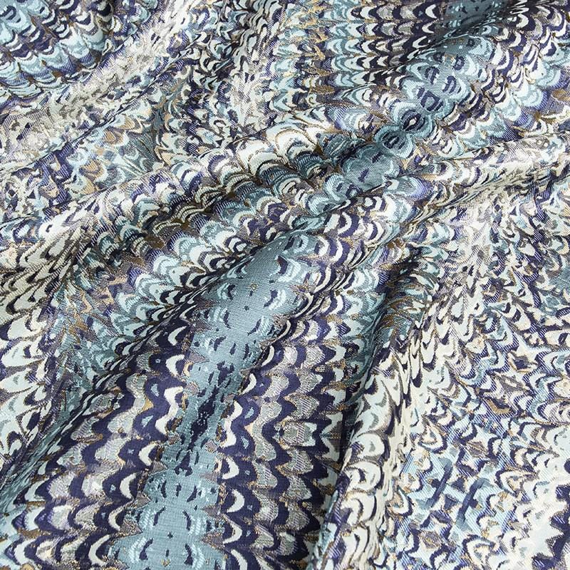 Feather Pattern Jacquard Fabric: 3D Texture Upholstery, 55" Wide