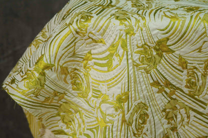 Floral Jacquard Fabric: 55"W Polyester Rayon Upholstery - By The Meter