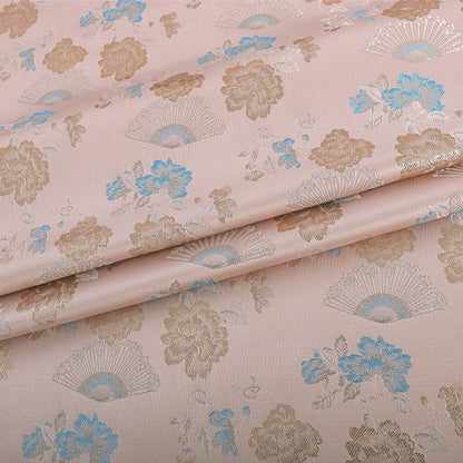 Floral Silk Brocade Fabric: 59"W Cheongsam Costume Material